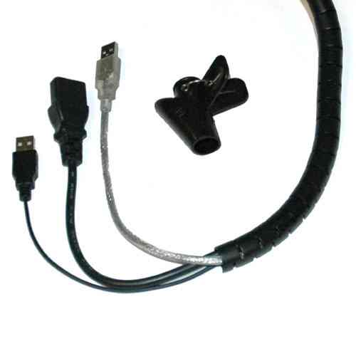 Inline 59947s Espiral Negra Para Organizar Cables 15mm Y 10m